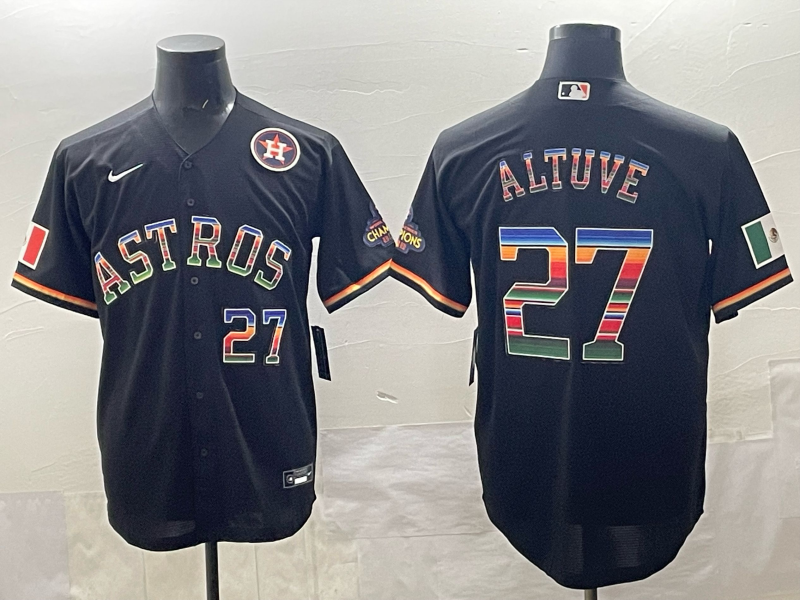 2025 Houston Astros #27 Altuve black Nike MLB Jersey style 003
